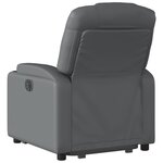 vidaXL Fauteuil inclinable électrique gris similicuir