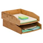 Lot de 2 corbeilles à courrier cep sliva bambou