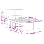 vidaXL Cadre de lit Chêne fumé 135 x 190 cm Pin massif