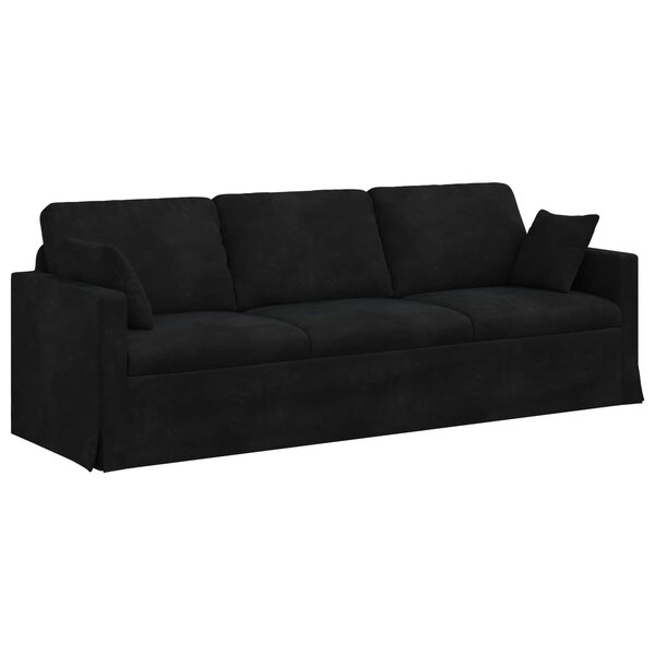 vidaXL Canapé Noir 228 x 78 x 80 cm Velours