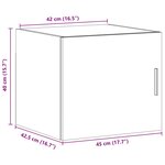 vidaXL Armoire murale chêne marron 45x42 5x40 cm bois d'ingénierie