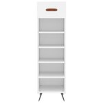 vidaXL Armoire à chaussures blanc 30x35x105 cm bois d'ingénierie
