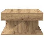 vidaXL Table basse chêne artisanal 55x55x30 cm bois d'ingénierie