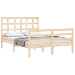 vidaXL Cadre de lit sans matelas 120x200 cm bois massif