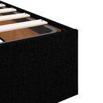vidaXL Cadre de lit avec matelas Noir 90 x 190 cm tissu