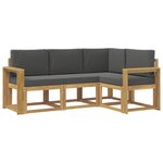 vidaXL Ensemble de canapés d'extérieur 4 pc Blanc et anthracite