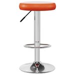 Vidaxl tabourets de bar 2 pcs orange similicuir