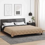vidaXL Duvet complet toute l'année Noir et Taupe 240 x 260 cm