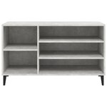 vidaXL Armoire à chaussures Gris béton 102x36x60 cm Bois d'ingénierie
