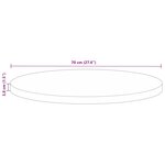 vidaXL Dessus de table Ø 70x3 8 cm rond bois massif de récupération