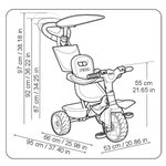 FEBER Tricycle Evolutif Trike Baby Plus Music Rose