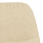 vidaXL Chaise à bascule Blanc crème Tissu