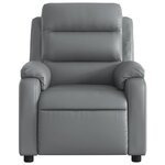 vidaXL Fauteuil de massage inclinable gris similicuir
