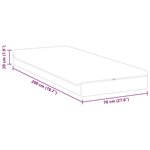 vidaXL Matelas Blanc  Gris 70 x 200 cm Mousse