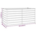 vidaXL Lit surélevé de jardin rouillé 160x80x77 cm acier corten