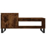 vidaXL Table basse Chêne fumé 100x50x45 cm Bois d'ingénierie