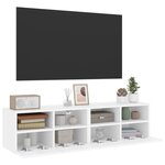 vidaXL Meubles TV muraux 2 Pièces blanc 60x30x30 cm bois d'ingénierie