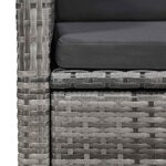 vidaXL Ensemble à manger de jardin 9 Pièces Gris