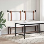 vidaXL Tête de lit suspendue Blanc PU antique