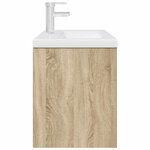 vidaXL Armoire lavabo de salle de bain et vasque et robinet intégrés