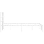 vidaXL Cadre de lit métal sans matelas et tête de lit blanc 120x200 cm