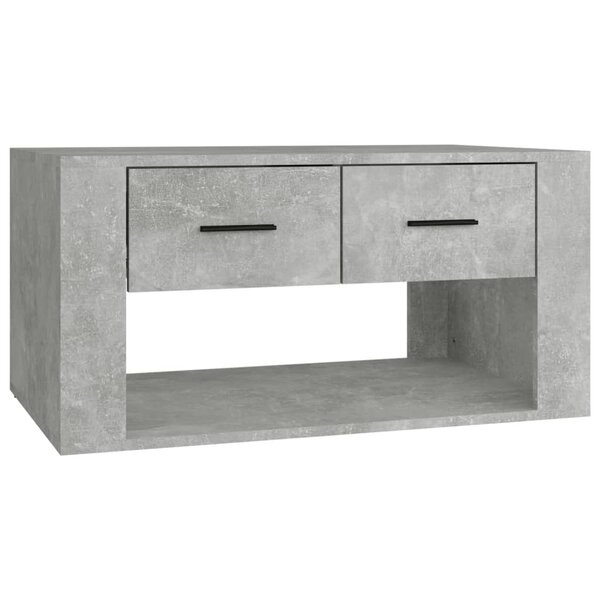 vidaXL Table basse Gris béton 80x50x40 cm Bois d'ingénierie