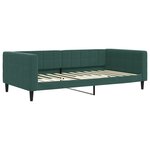 vidaXL Lit de jour avec gigogne sans matelas vert foncé 100x200 cm