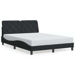 vidaXL Cadre de lit sans matelas noir 140x190 cm velours