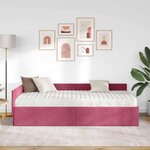 vidaXL Cadre de lit d'angle avec matelas Autre 2 Pièces Vert Velours
