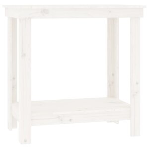 vidaXL Banc de travail Blanc 80x50x80 cm Bois de pin massif
