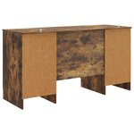 vidaXL Bureau Chêne fumé 142 5 x 50 x 75 cm Bois d'ingénierie