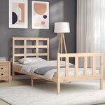 vidaXL Cadre de lit sans matelas 90x190 cm bois de pin massif