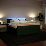 vidaXL Sommier à lattes de lit et matelas Vert foncé 200x200cm Velours