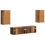 vidaXL Ensemble meuble TV 4 Pièces Bois ancien Bois d'ingénierie