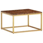 vidaXL Table basse Rouge 60x60x35 cm Pierre véritable texture marbre