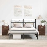 vidaXL Tables de chevet 2Pièces Chêne marron 38x35x56cm Bois d'ingénierie