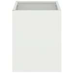 vidaXL Cache-pot de jardin Blanc 32 x 32 x 40 cm Acier laminé à froid