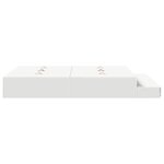 vidaXL Cadre de lit avec rangement Blanc 226.5 x 135 x 31.5 cm