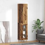 vidaXL Haut Armoire 2 Pièces Bois Ancien Bois d'ingénierie