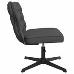 vidaXL Chaise pivotante de bureau Gris foncé Tissu