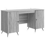 vidaXL Bureau Sonoma gris 142 5 x 50 x 75 cm Bois d'ingénierie