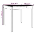 vidaXL Table de jardin 82 5x82 5x76 cm bois massif de pin