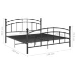 vidaXL Cadre de lit avec tête de lit sans matelas noir 160x200cm métal