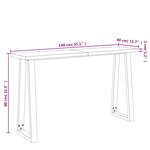 vidaXL Table console à live edge 140x40x80 cm bois d'acacia solide