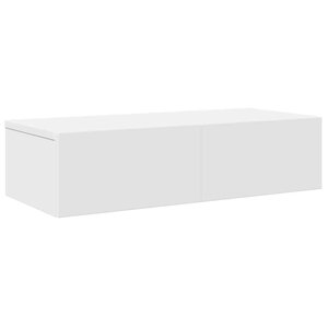 vidaXL Étagère murale et tiroirs blanc 60x26 5x15 cm bois d'ingénierie