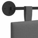 vidaXL Tête de lit suspendue Gris foncé tissu