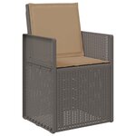 vidaXL Chaises de jardin salle à manger 2 Pièces Gris clair et Taupe PP