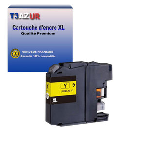 T3AZUR - Cartouche compatible avec Brother MFC-J200  DCP-J105  MFC-J200  DCP-J100  DCP-J105   LC525XL Jaune
