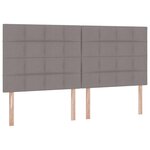 vidaXL Lit de Rangement Taupe 200 x 200 cm Cuir synthétique