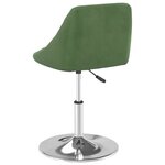 vidaXL Chaises pivotantes à manger lot de 4 Vert foncé Velours